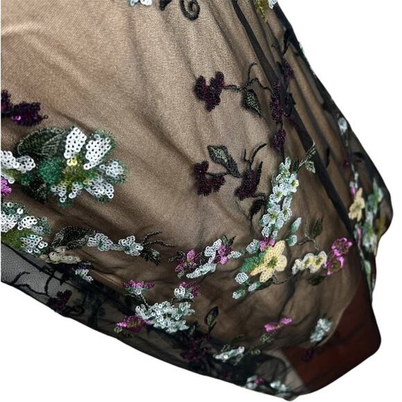 NWOT Vince Begonia Embroidered Flowered Sequin Skirt – Sz 4 - Picture 8 of 10